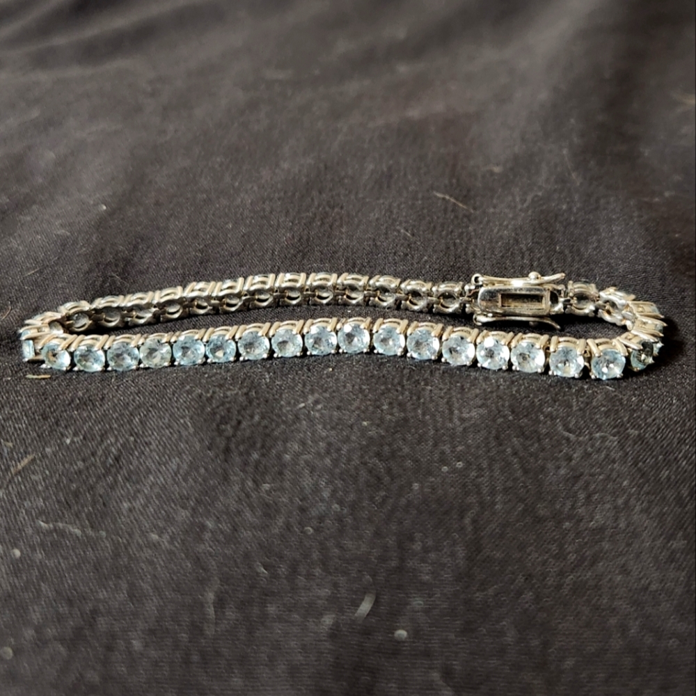 Blue Topaz Tennis Bracelet